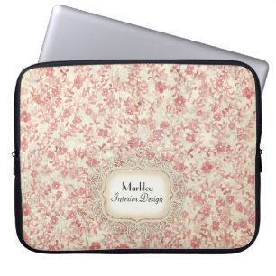 Modern Vintage Art Ro Mini Print Löv Swirls Laptop Fodral