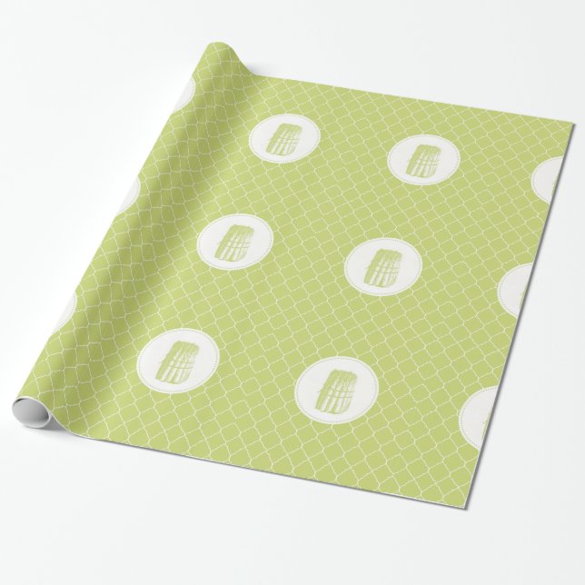 modern vintage aspargus presentpapper (Utrullad)