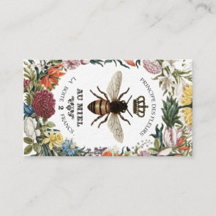 MODERN VINTAGE BOTANICAL QUEEN BE VISITKORT