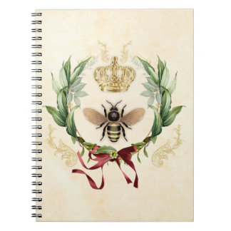 Modern Vintage Botanical Queen Bee Anteckningsbok