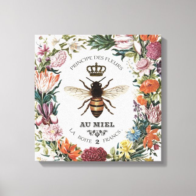 MODERN VINTAGE BOTANICAL QUEEN BEE CANVASTRYCK (Framsida)