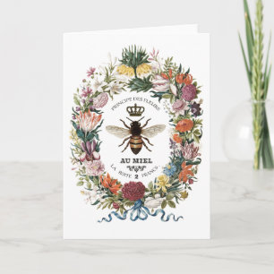MODERN VINTAGE BOTANICAL QUEEN BEE KORT