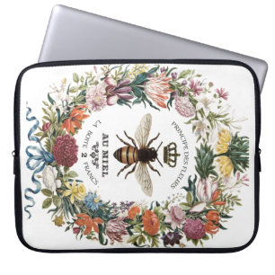 MODERN VINTAGE BOTANICAL QUEEN BEE LAPTOP FODRAL