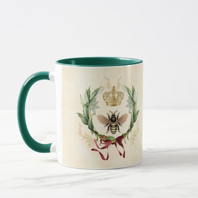 Modern Vintage Botanical Queen Bee Mugg (Vänster)