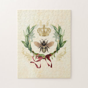 Modern Vintage Botanical Queen Bee Pussel