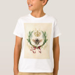 Modern Vintage Botanical Queen Bee T Shirt<br><div class="desc">Modern Vintage Botanical Queen Bee bee honey kryp insekt, retro vintage elegant bladage, blommar bouquet botanical trädgård , sommar vår blommigt löv teckning, illustration av vattenfärgen krona lyxury, gult art drottnektar, söt vacker buzskönhet, vingar guld blomma djur, vild honungsbin, insekt honung kryp, .</div>