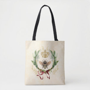 Modern Vintage Botanical Queen Bee Tygkasse