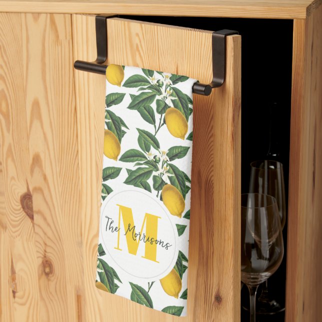 Modern Vintage botaniska lejonfamiljen Namn Kökshandduk (Thirds Fold)