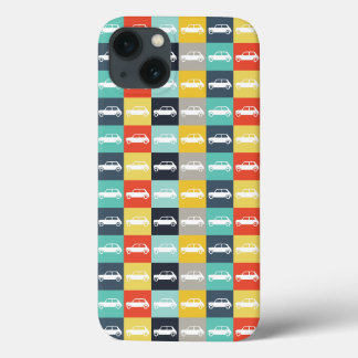 Modern Vintage Checkerboard Mini Cooper