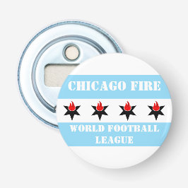 Modern Vintage Chicago Fire Flagga Flasköppnare