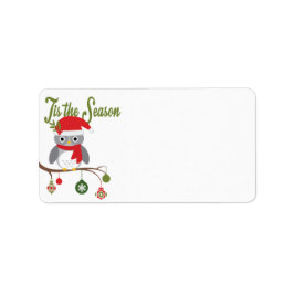 modern vintage christmas woodland uggla adressetikett