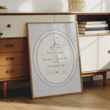 Modern Vintage Coastal Segelbåt Baby Shower