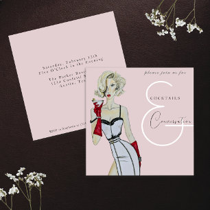 Modern Vintage Cocktail- och Konversationsfest Inbjudningar