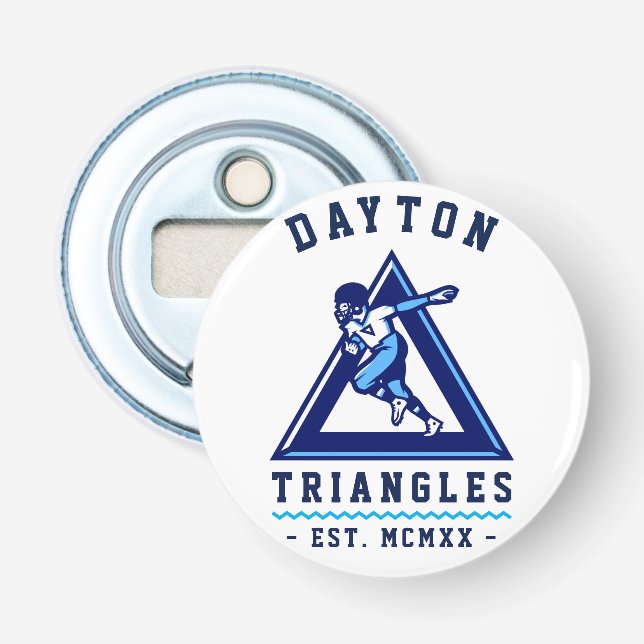 Modern Vintage Dayton Triangles Flasköppnare (Framsidan)