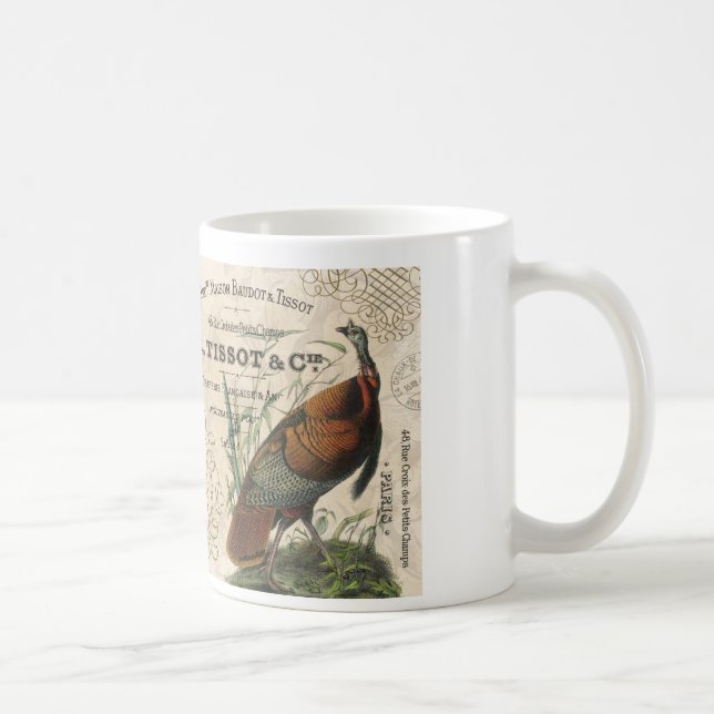modern vintage-fall-vild-kalkon kaffemugg (Höger)