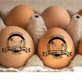 Modern Vintage Farm Fresh Egg Dealer Namn Egg Stämpel