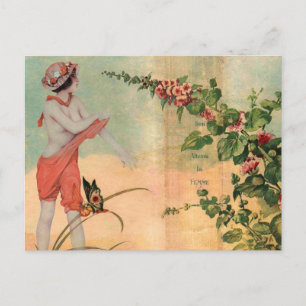 Modern Vintage Fransk collage vykort