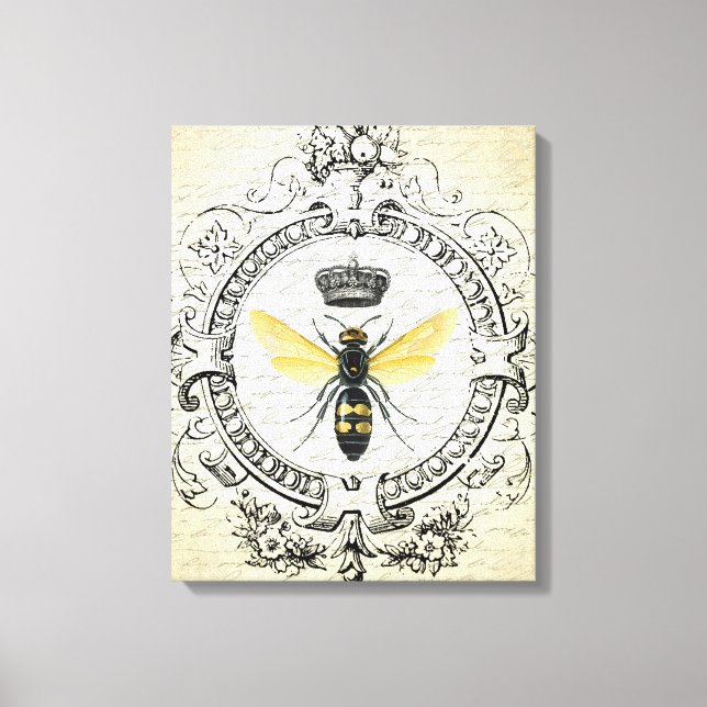 modern vintage fransk drottning bee canvastryck (Framsida)