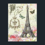 modern vintage fransk eiffel torn vykort<br><div class="desc">modern vintage fransk eiffel torn</div>
