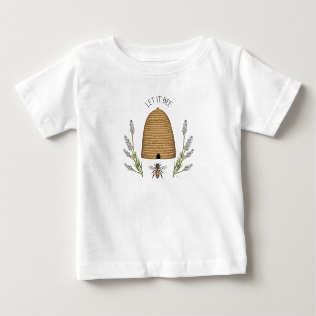 Modern Vintage Fransk Farmhouse Bee T Shirt (Framsida)
