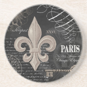 modern vintage fransk fleur de lis underlägg