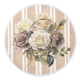 Modern vintage fransk stil botaniska ränder knopp