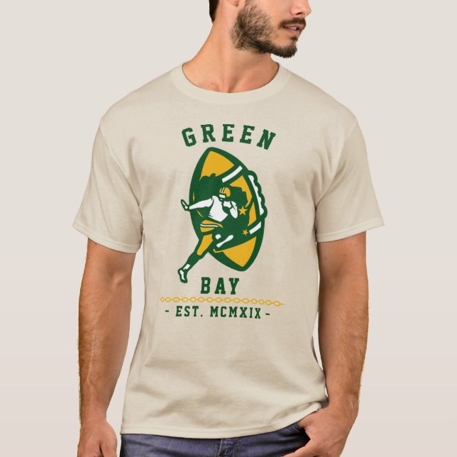 Modern Vintage Green Bay Football Tröja (Framsida)