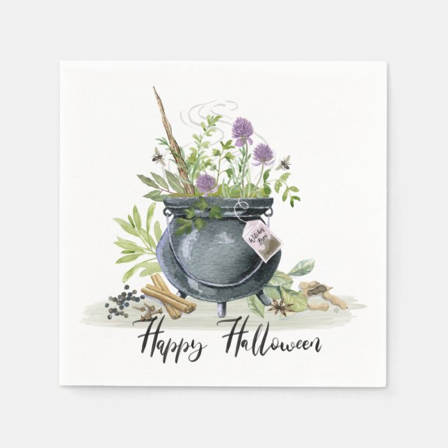 Modern Vintage Halloween cauldron recept 1 Pappersservett (Framsidan)