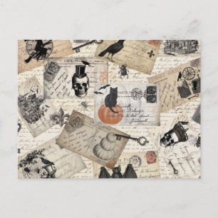 Modern vintage Halloween-vykort Vykort