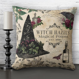 Modern Vintage Halloween Witch Dekorativ kudde