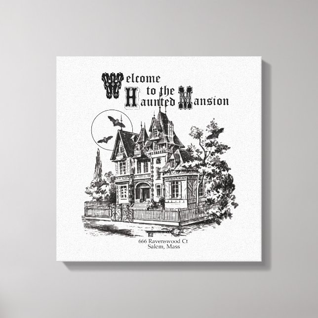 modern vintage hemsökt mani canvastryck (Framsida)