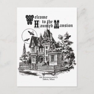 modern vintage hemsökt mani vykort