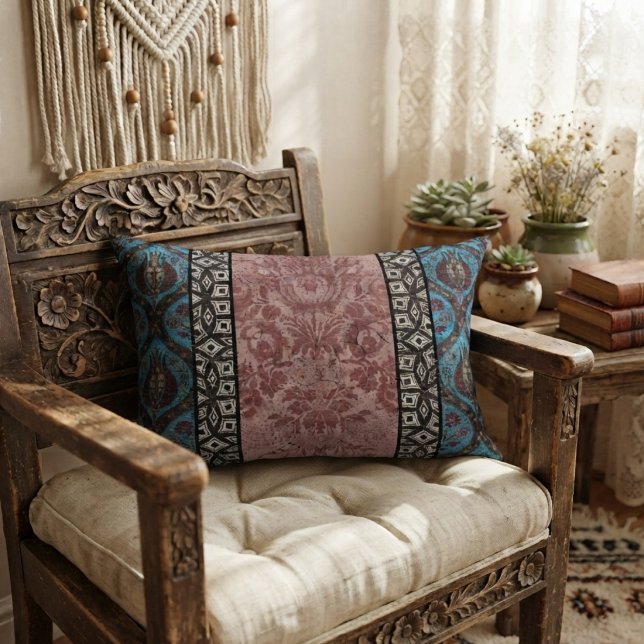 Modern Vintage Inspirerad Blommig Design Prydnadskudde (Skapare uppladdad)