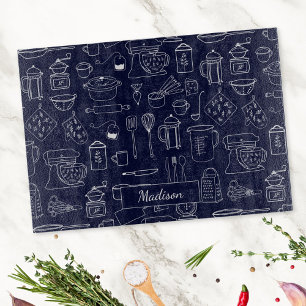 Modern Vintage Kitchen Utensils Cute Doodle