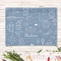 Modern Vintage Kitchen Utensils Cute Doodle