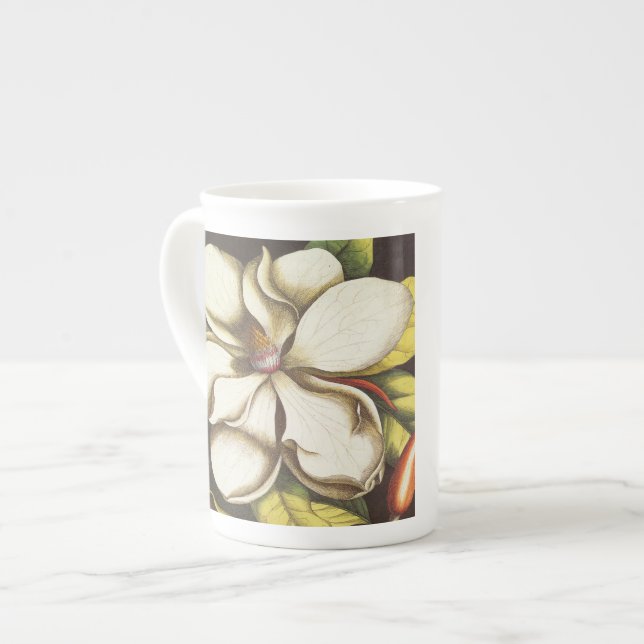 modern vintage magnolia benporslin mugg (Framsida vänster)