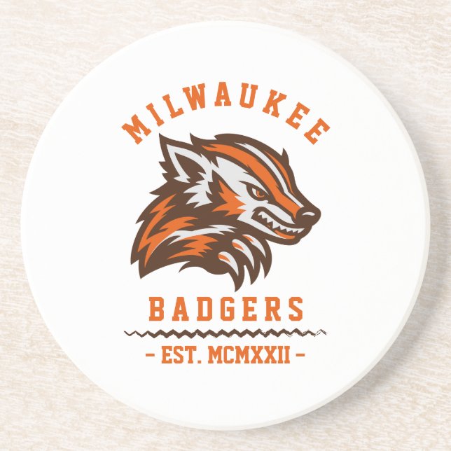 Modern Vintage Milwaukee Badgers Est. Underlägg (Framsidan)