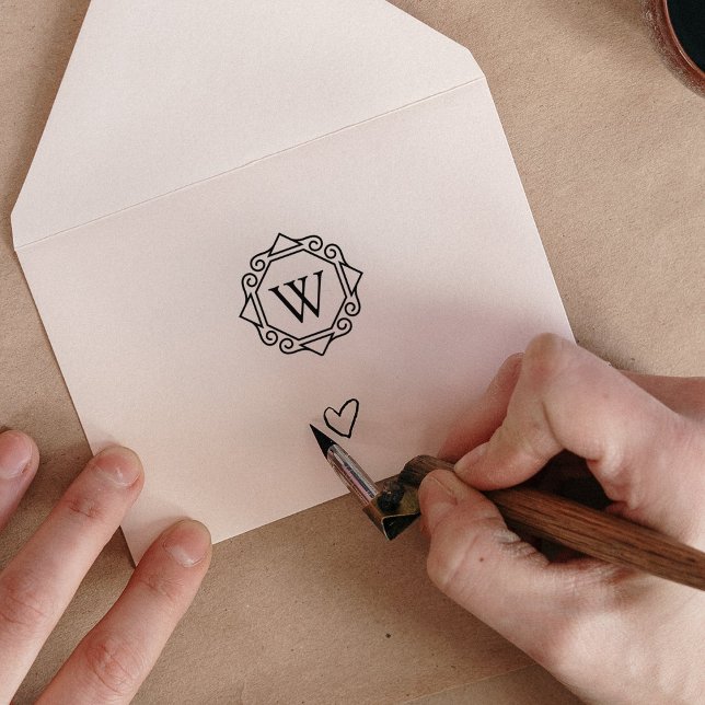 Modern Vintage Monogram Stämpel (Skapare uppladdad)