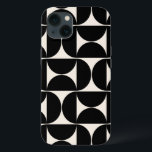 Modern Vintage Mönster, svart och vitt i mitten av<br><div class="desc">Retro Mid Century Modern Mönster - Abstrakt Geometric Shapes - Minimalist Mönster i svart och gräddvit.</div>