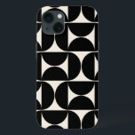 Modern Vintage Mönster, svart och vitt i mitten av<br><div class="desc">Retro Mid Century Modern Mönster - Abstrakt Geometric Shapes - Minimalist Mönster i svart och gräddvit.</div>
