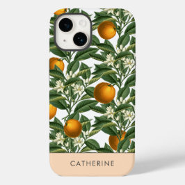 Modern Vintage Orange Citrus Frukt Blossom