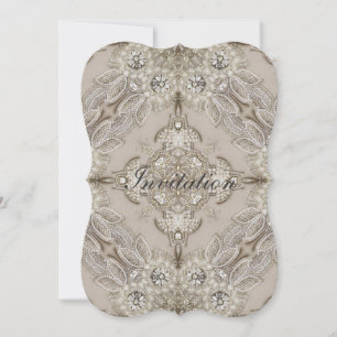 modern vintage paris mode elegant grått beige inbjudningar