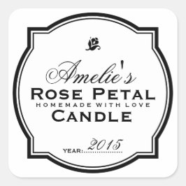 MODERN VINTAGE | PERSONLIG SOAP & KANDLE FYRKANTIGT KLISTERMÄRKE