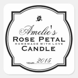 MODERN VINTAGE | PERSONLIG SOAP & KANDLE FYRKANTIGT KLISTERMÄRKE