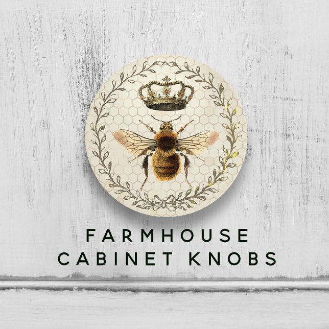 Modern Vintage Queen Bee Knopp (Modern Vintage Queen Bee Ceramic Knob)