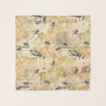 Modern Vintage Queen Bee Mönster Sjal<br><div class="desc">Modern Vintage drottning Bee gult mönster. Idealisk gåva till en biodlare.</div>
