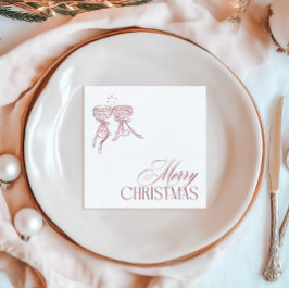 Modern Vintage Red Christmas Party Pappersservett