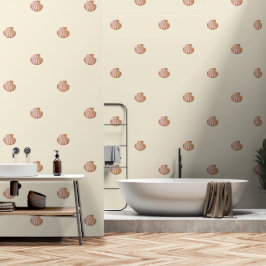 Modern Vintage Red Snäcka på Beige Cream