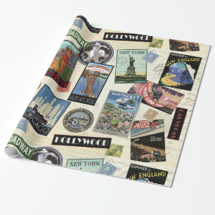 Modern vintage resor USA Presentpapper
