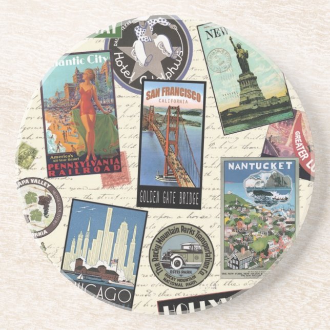 modern vintage resor USA Underlägg (Framsidan)